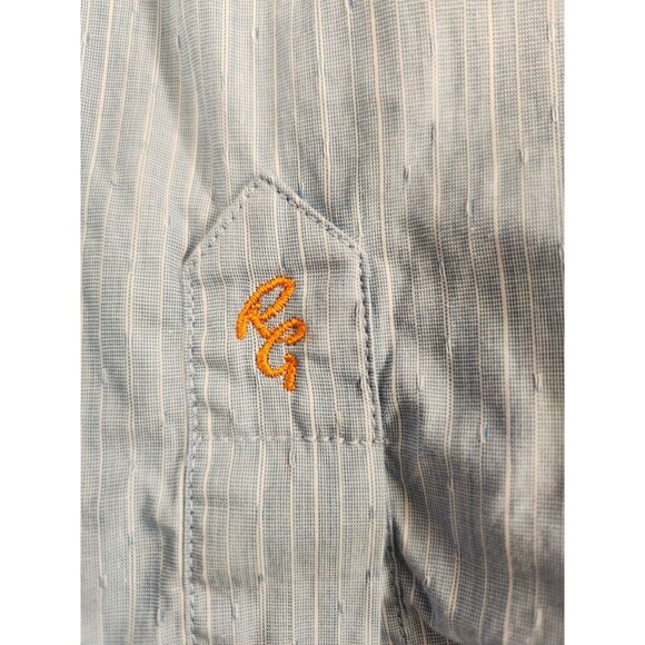 Robert Graham Mens Long Sleeve Button Down Shirt Blue Stripe Patterned Large - Picture 7 of 9